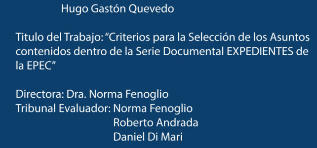 Defensa Oral TFL- Arch. Vanina Benavidez Juárez – Arch. Gastón Quevedo Defensa Oral TFL- Arch. Vanina Benavidez Juárez – Arch. Gastón Quevedo