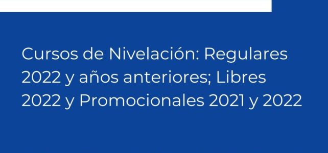 Exámenes – Curso de Nivelación Exámenes – Curso de Nivelación