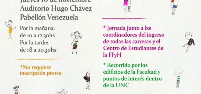 Jornada: Puertas Abiertas de la Facultad de Filosofía y Humanidades- INGRESO 2023