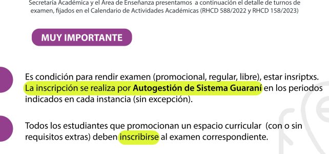 Hoja de ruta – Exámenes finales Hoja de ruta – Exámenes finales