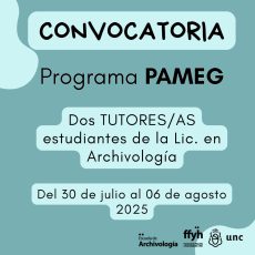Convocatoria Tutores PAMEG 2025