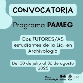 Convocatoria Tutores PAMEG 2025