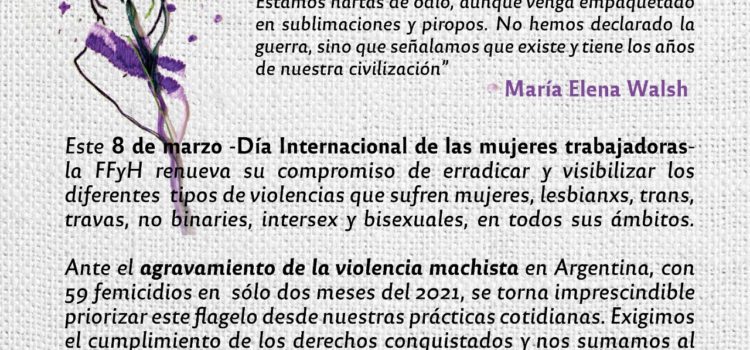 8M – Día Internacional de las mujeres trabajadoras 8M – Día Internacional de las mujeres trabajadoras
