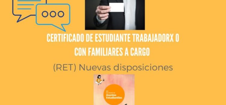 Estudiante que trabaja y/o con familiar a cargo Estudiante que trabaja y/o con familiar a cargo
