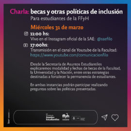 Charla: Becas y otras políticas de inclusión