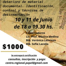 Insectos implicados en el deterioro de material documental. Identificación, control y técnicas de desinsectación