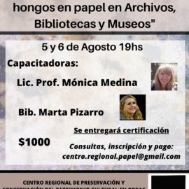 Curso Virtual: Identificación y tratamiento de hongos en Archivos, Bibliotecas y Museos