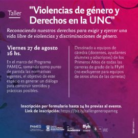 Taller «Violencias de género y Derechos en la UNC»