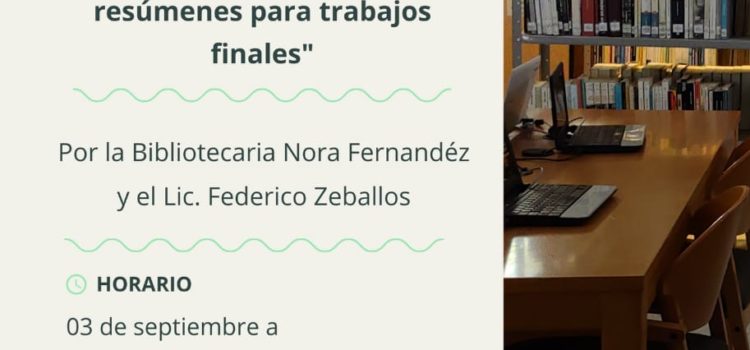 Conversatorio «Licencias Creative Commons» y «Elaboración de resúmenes para trabajos finales» Conversatorio «Licencias Creative Commons» y «Elaboración de resúmenes para trabajos finales»