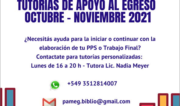Tutorías de Apoyo al Egreso Octubre-Noviembre 2021