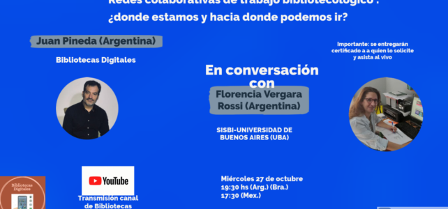 Redes colaborativas de trabajo bibliotecológico : ¿dónde estamos y hacia dónde podemos ir? Redes colaborativas de trabajo bibliotecológico : ¿dónde estamos y hacia dónde podemos ir?