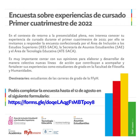 Encuesta sobre experiencias de cursado – Primer cuatrimestre de 2022 Encuesta sobre experiencias de cursado – Primer cuatrimestre de 2022