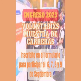 ¡Convocatoria! Voluntaria/os Muestra de Carreras UNC FFYH – Ingreso 2023
