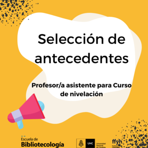 Llamado a selección de antecedentes – Curso de Nivelación