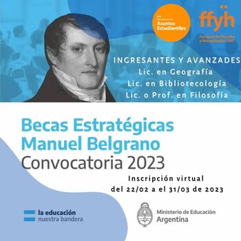 Importante – Becas Estratégicas Manuel Belgrano para la Lic. en Bibliotecología y Documentación