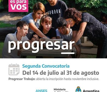 2a. Convocatoria Becas Progresar – del 14-07 al 31-08