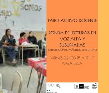 Paro activo docente – Ronda de lecturas Paro activo docente – Ronda de lecturas